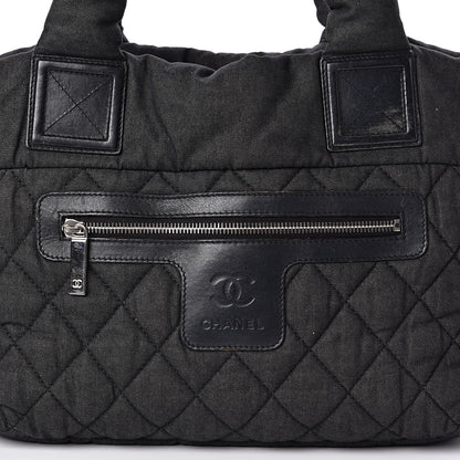 Chanel Canvas Nylon Quilted Small Coco Cocoon Reversible Tote Black 13 of 14