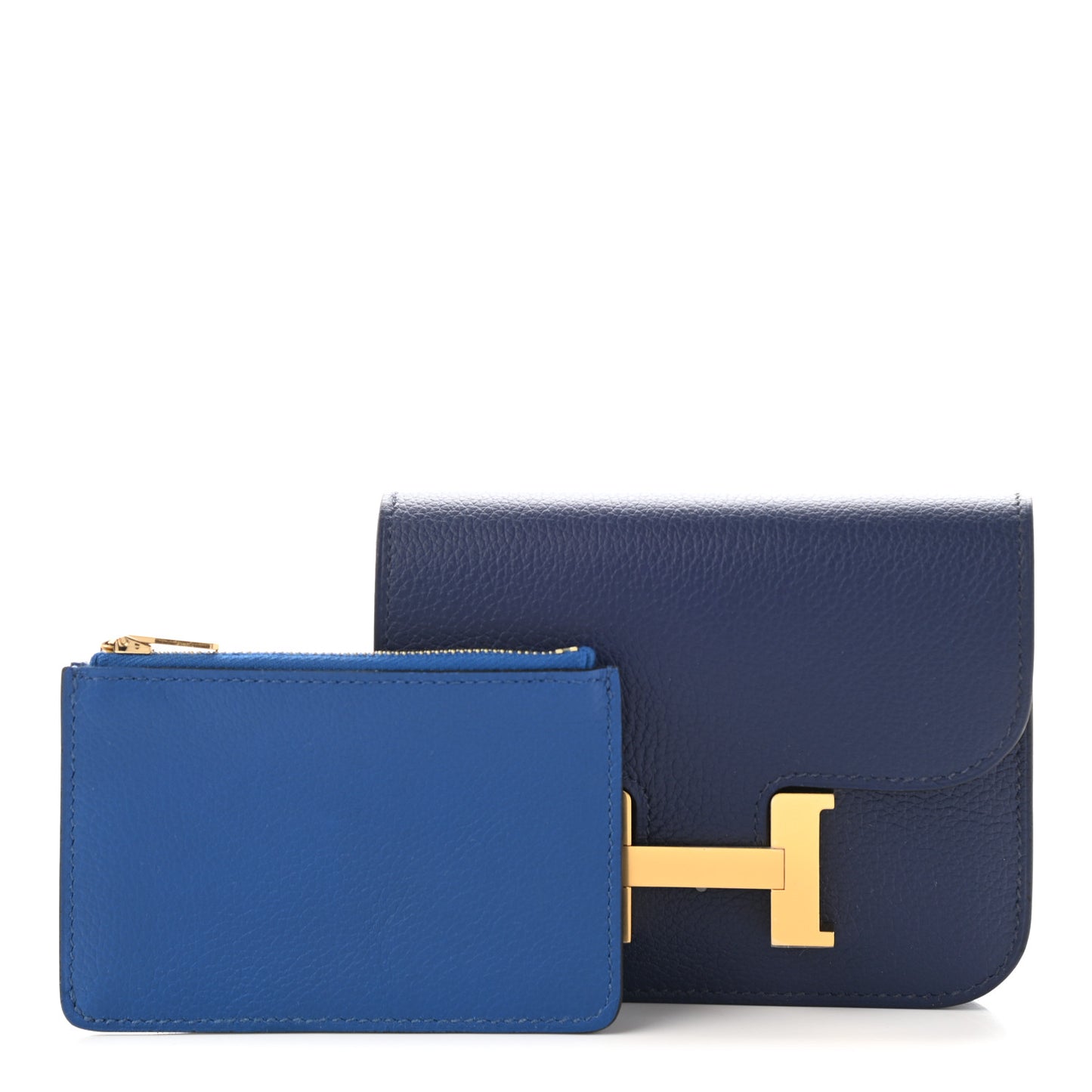 Evercolor Bi-Color Constance Slim Wallet Bleu Saphir Bleu France