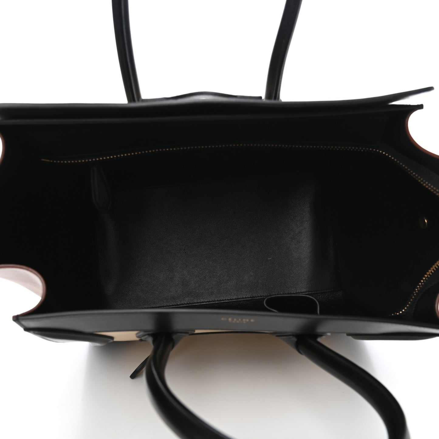 Satin Calfskin Suede Mini Tri-Color Luggage Seashell