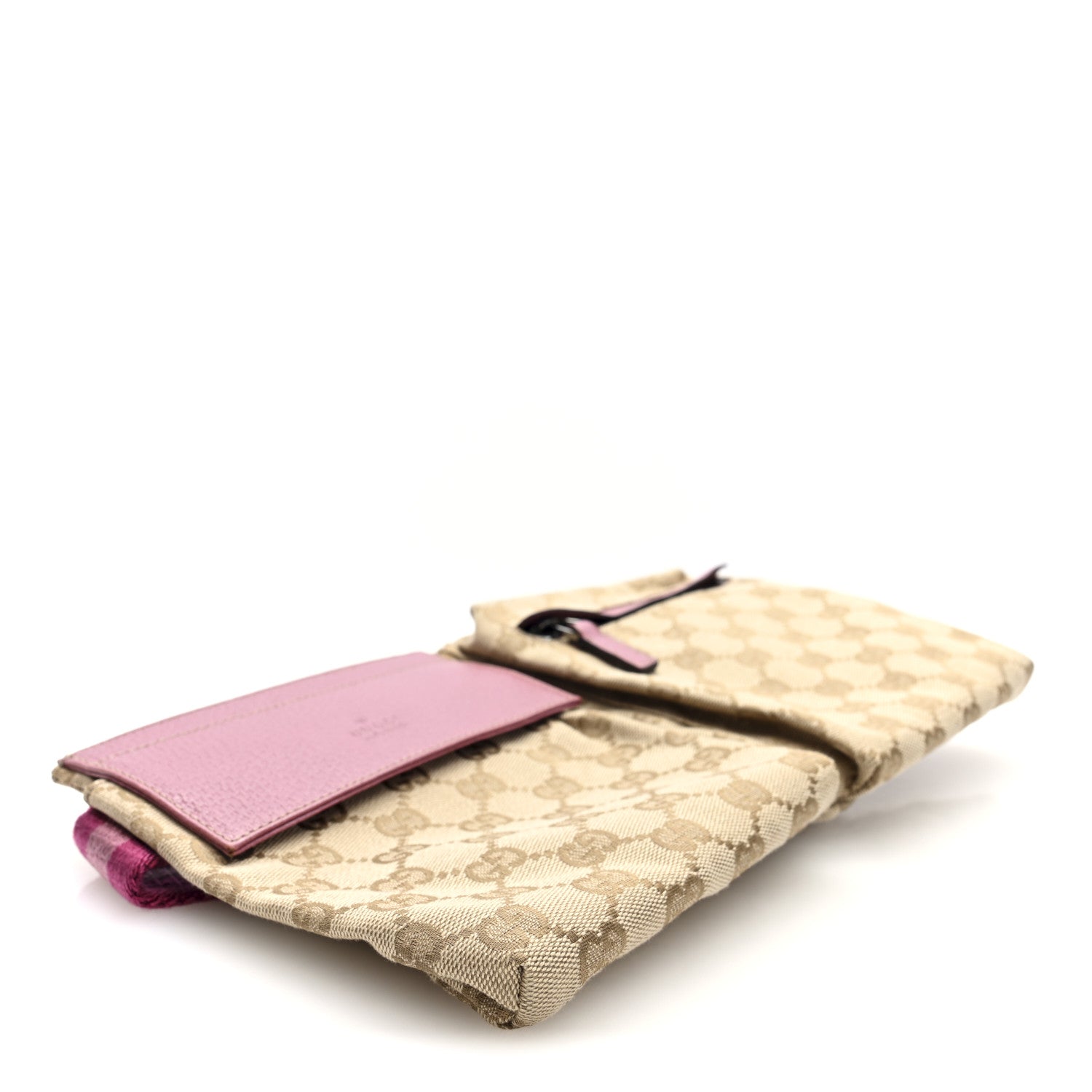 Gucci GG Monogram Web Double Pocket Belt Bag Pink 3 of 10