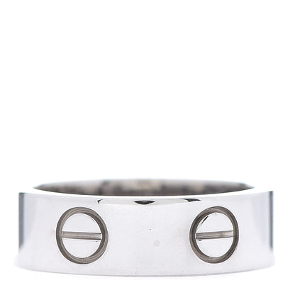Cartier 18K White Gold 5.5mm LOVE Ring 51 5.75 3 of 4
