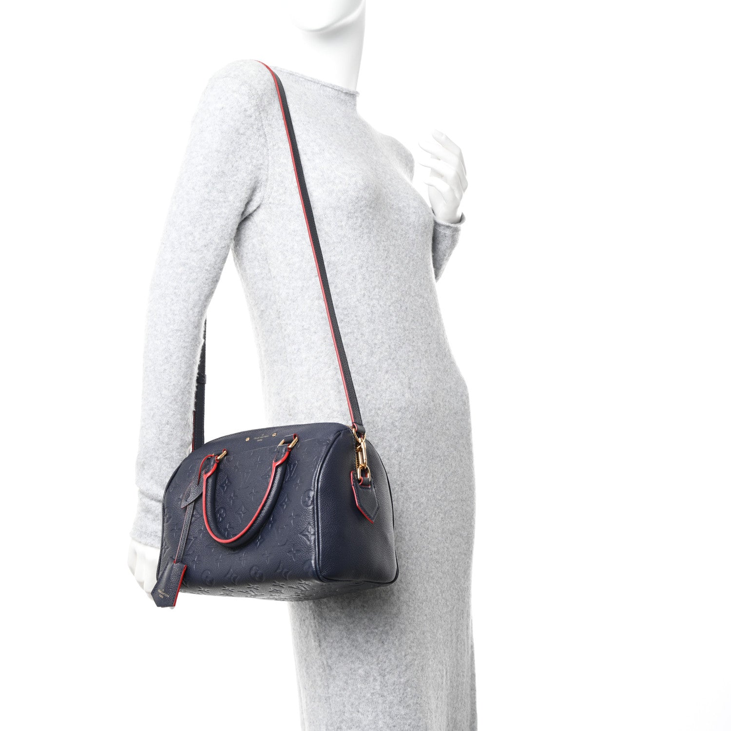 Louis Vuitton Empreinte Speedy Bandouliere 25 NM Marine Rouge 2 of 10