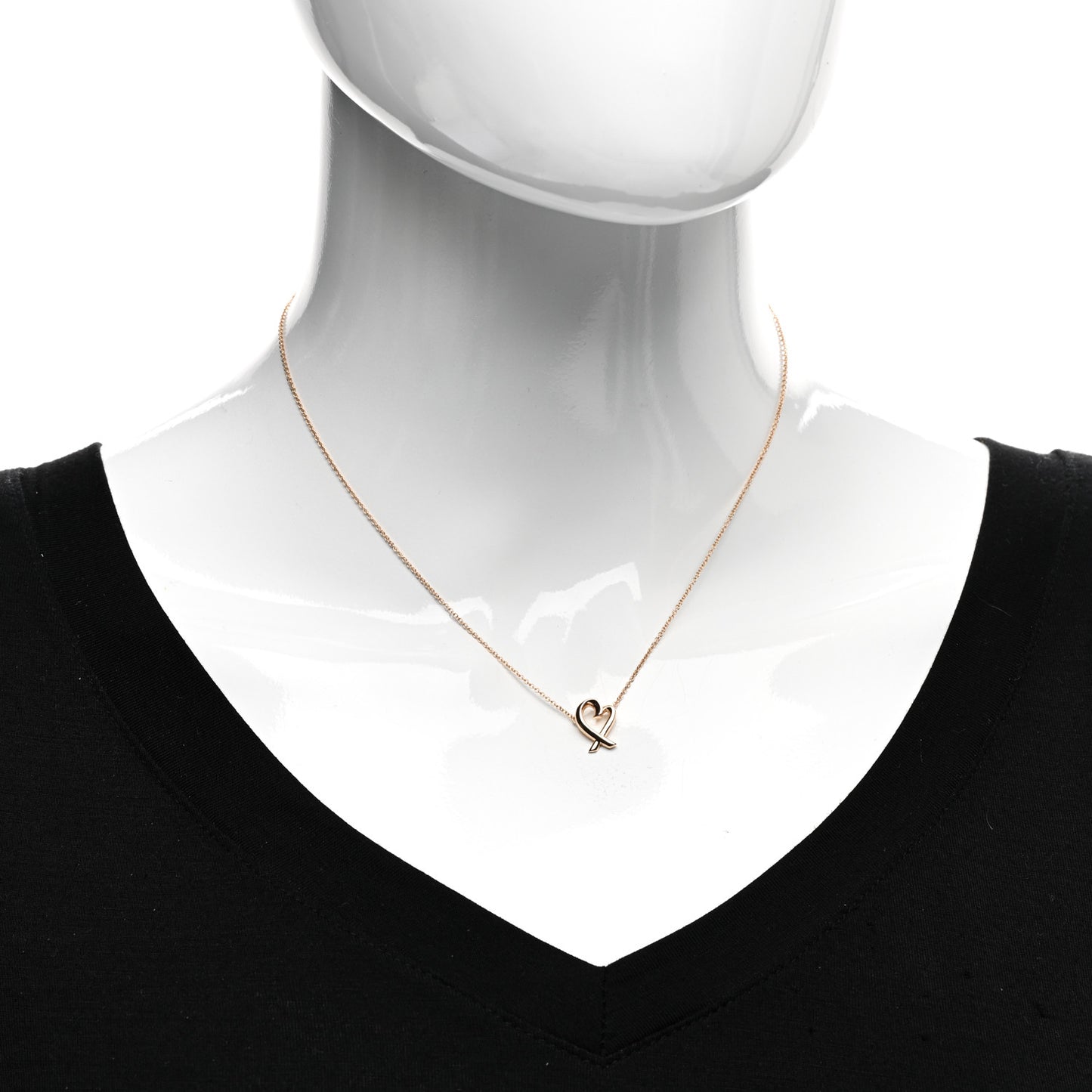 18K Rose Gold Mini Paloma Picasso Loving Heart Pendant Necklace
