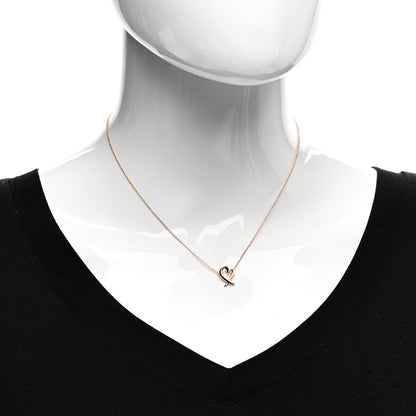 Tiffany 18K Rose Gold Mini Paloma Picasso Loving Heart Pendant Necklace 2 of 5