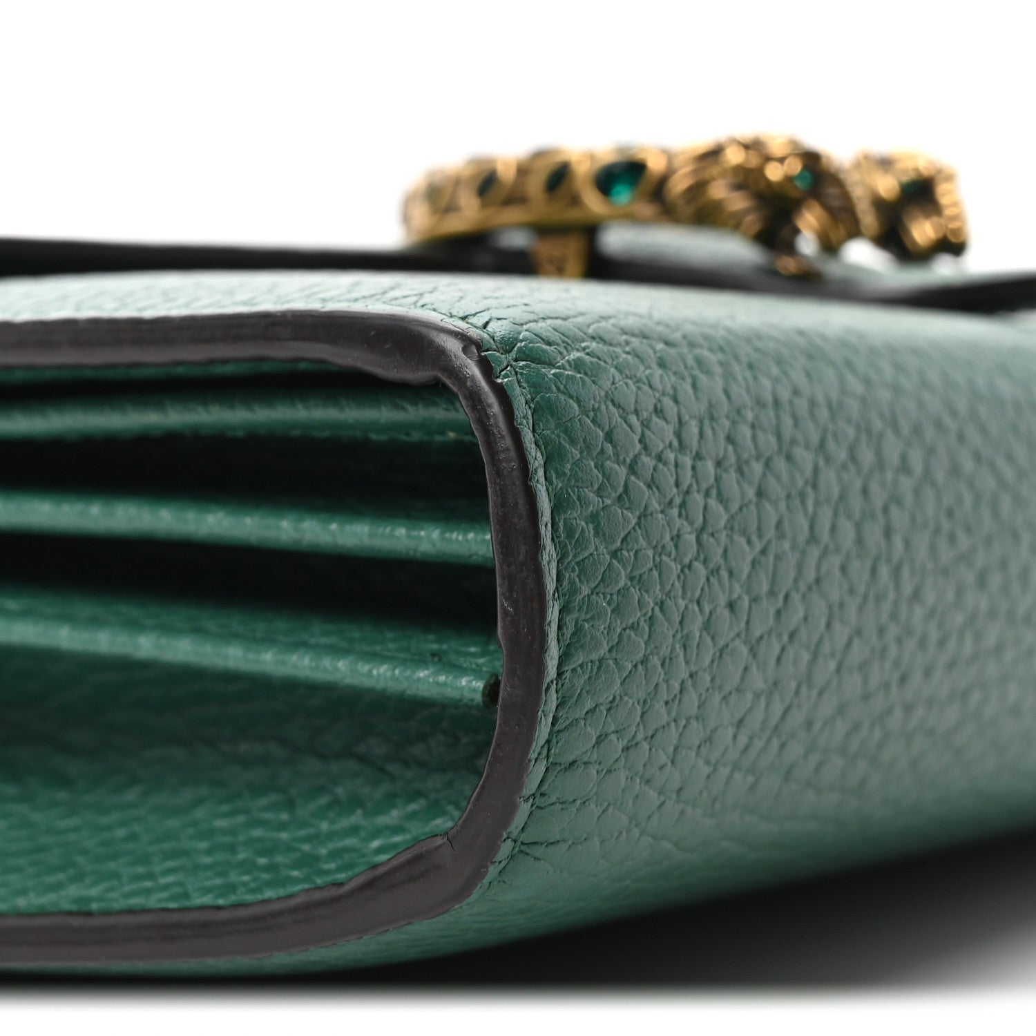 Gucci Calfskin Mini Dionysus Chain Wallet Emerald 8 of 9