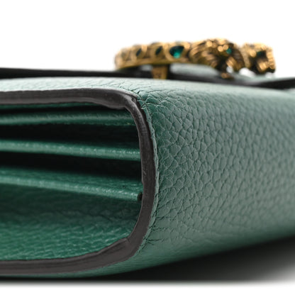Gucci Calfskin Mini Dionysus Chain Wallet Emerald 8 of 9