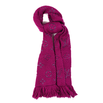 Louis Vuitton Wool Silk Logomania Scarf Purple 1 of 4