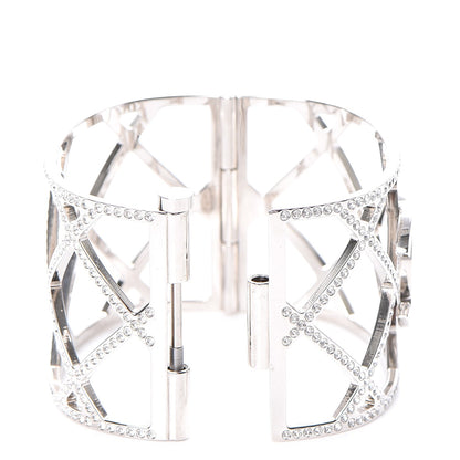 Chanel Crystal CC Cuff Silver 5 of 7