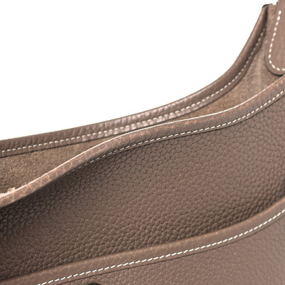 Hermes Taurillon Clemence Evelyne II PM Etoupe 11 of 12