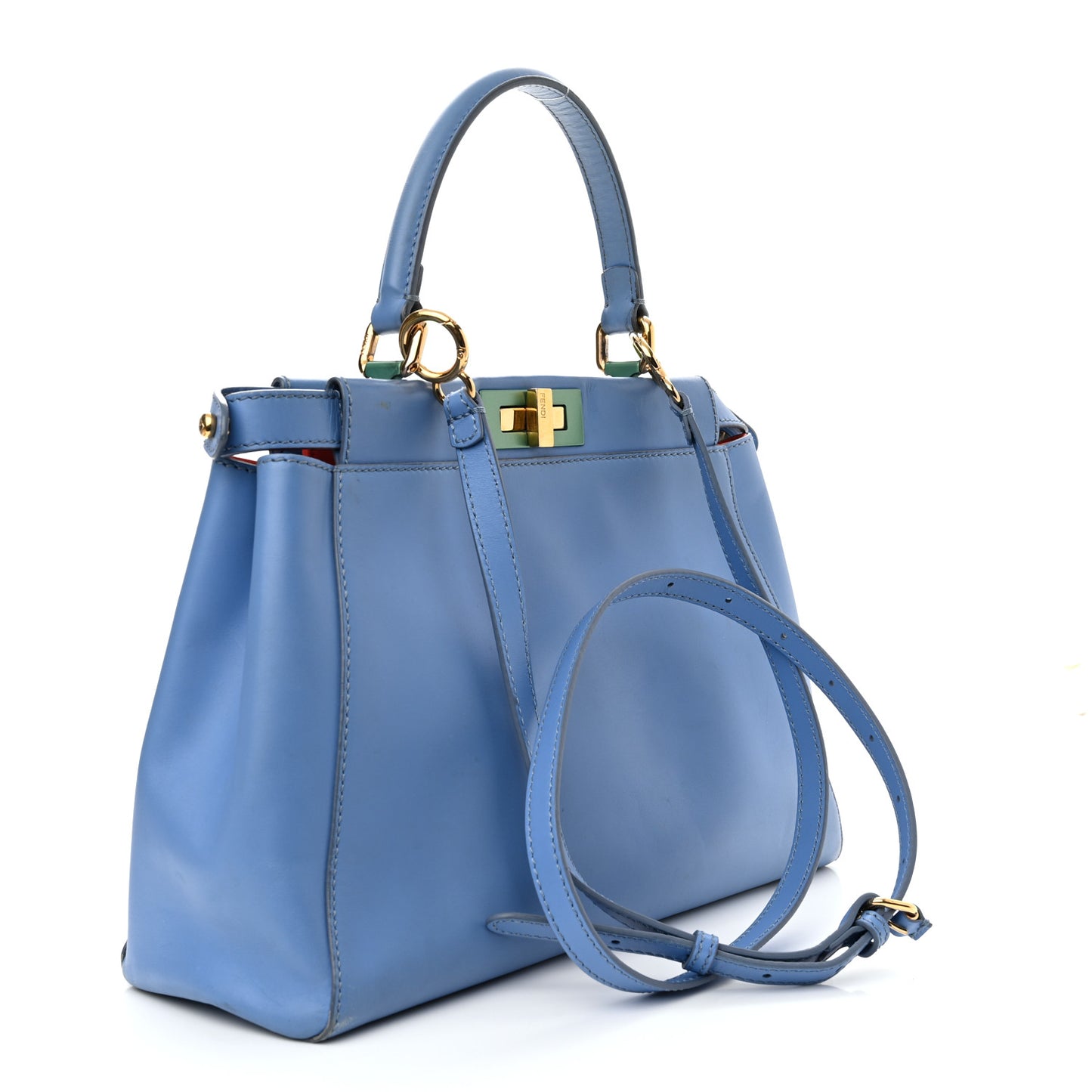 Vitello Morgan Shiny Nappa Medium Peekaboo Iconic Satchel Maldives Papavero