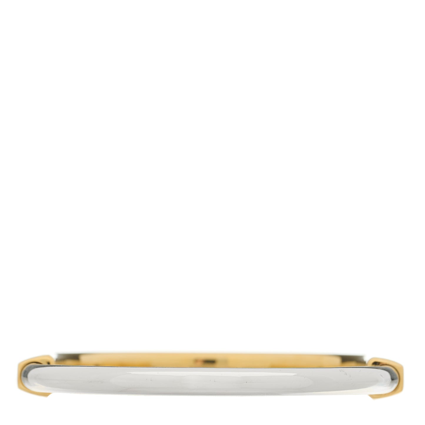 18K Yellow White Gold Tiffany Lock Bangle Bracelet