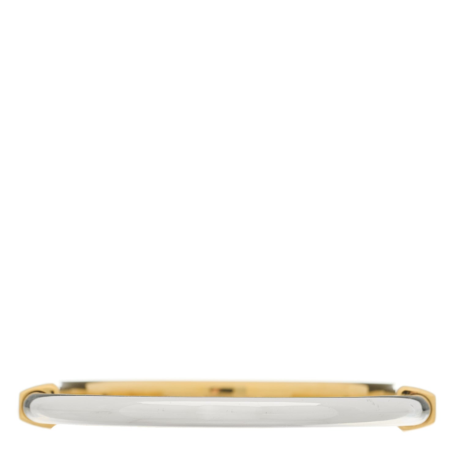 Tiffany 18K Yellow White Gold Tiffany Lock Bangle Bracelet 4 of 10