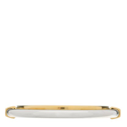 Tiffany 18K Yellow White Gold Tiffany Lock Bangle Bracelet 4 of 10