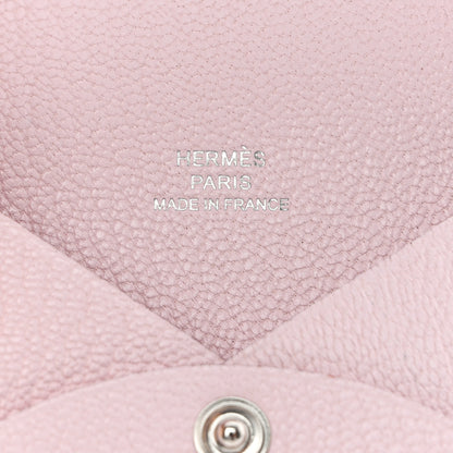Hermes Chevre Mysore Calvi Card Case Rose Darling 6 of 8
