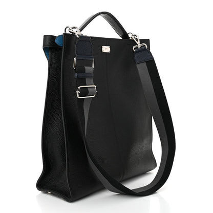 Fendi Cuoio Romano Glazed Fabric FF 1974 Peekaboo X-Lite Fit Black 3 of 9