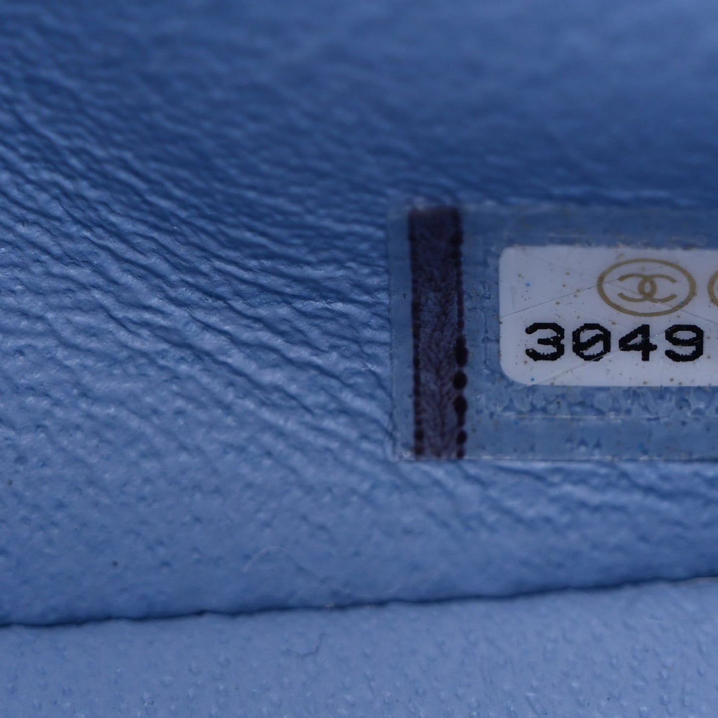 Lambskin Quilted Mini Rectangular Flap Light Blue