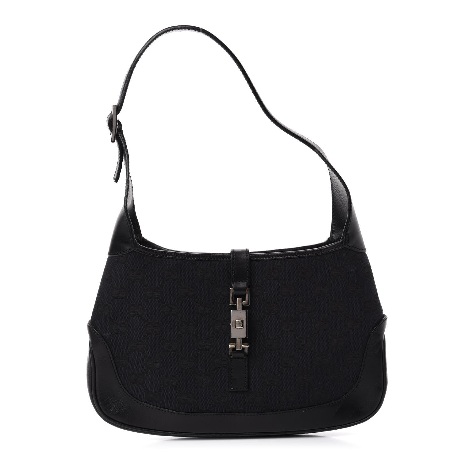 Gucci Monogram Small Jackie O Hobo Black 1 of 10