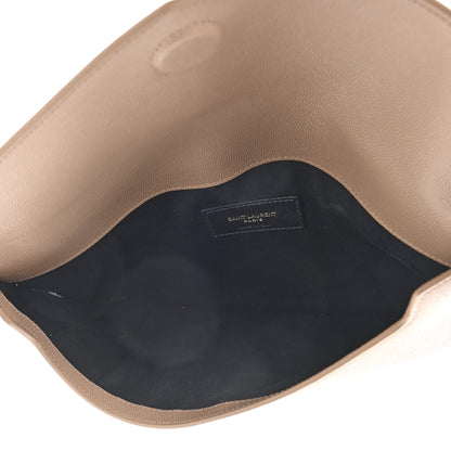 Saint Laurent Grain De Poudre Uptown Pouch Dark Beige 5 of 7
