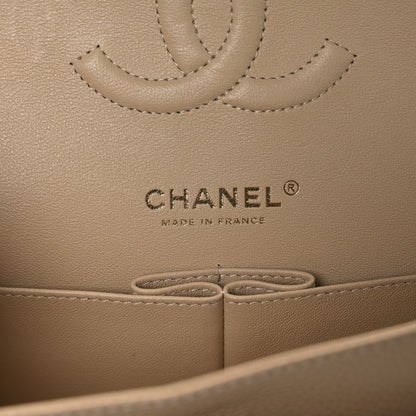 Chanel Caviar Quilted Medium Double Flap Beige 6 of 10