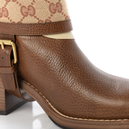 Gucci GG Monogram Calfskin Lola Tall Boots 39 Beige Ruggine Cuir 12 of 13