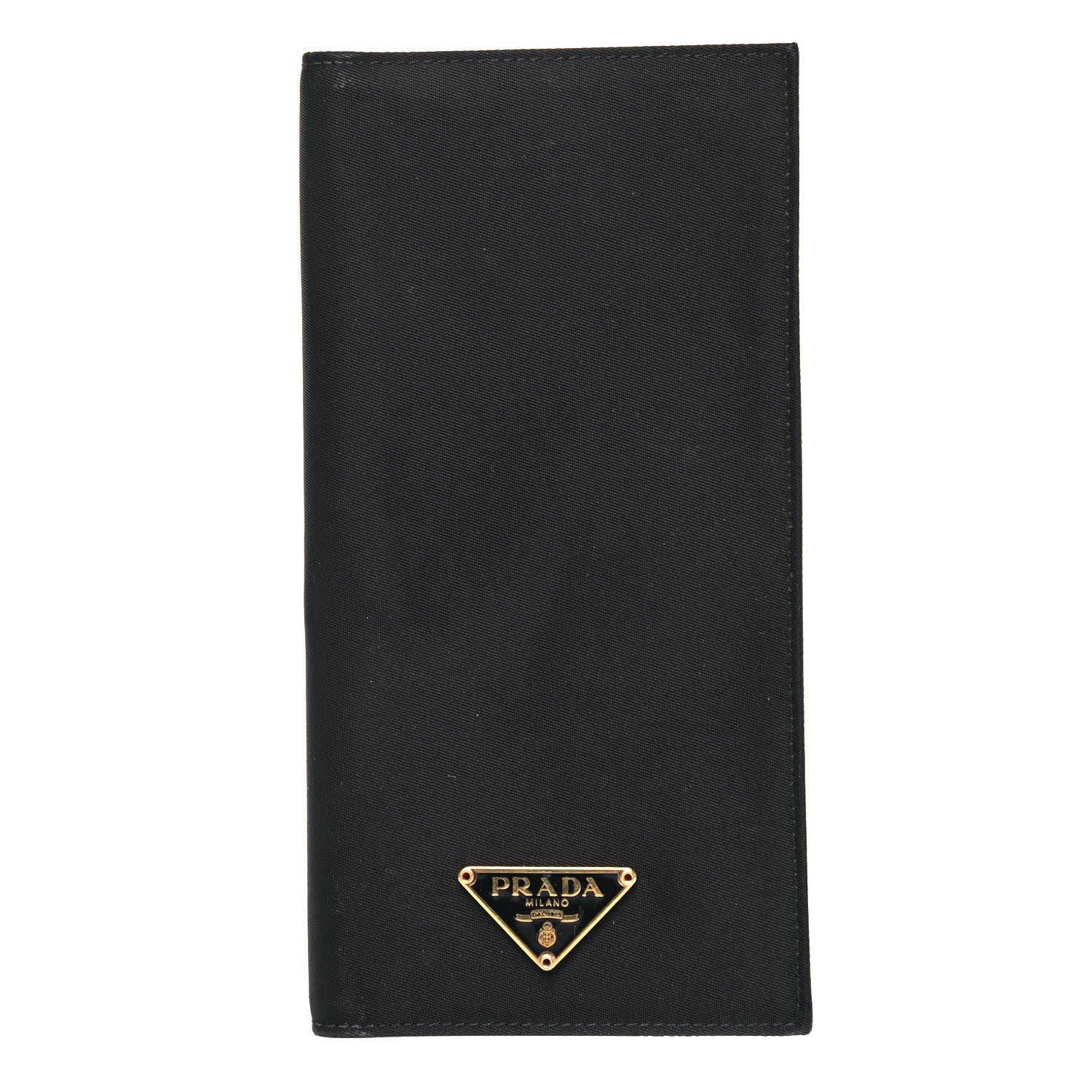 Prada Nylon Saffiano Checkbook Cover Black 1 of 7