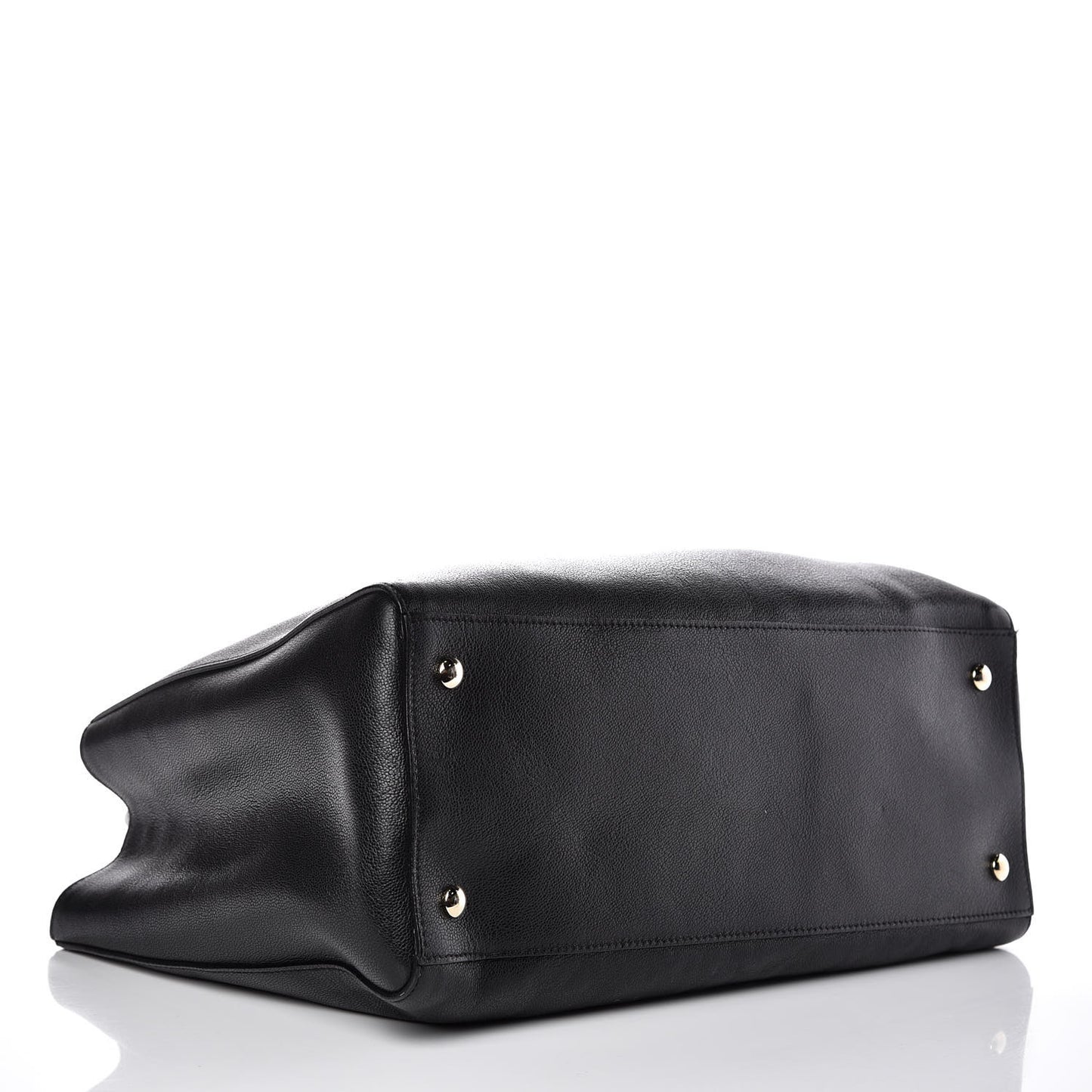 Vitello Medusa Short Handle Tote Black