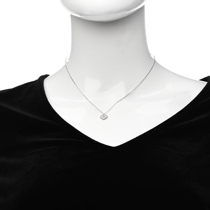 Van Cleef & Arpels 18K White Gold Diamond Sweet Alhambra Pendant Necklace 2 of 6