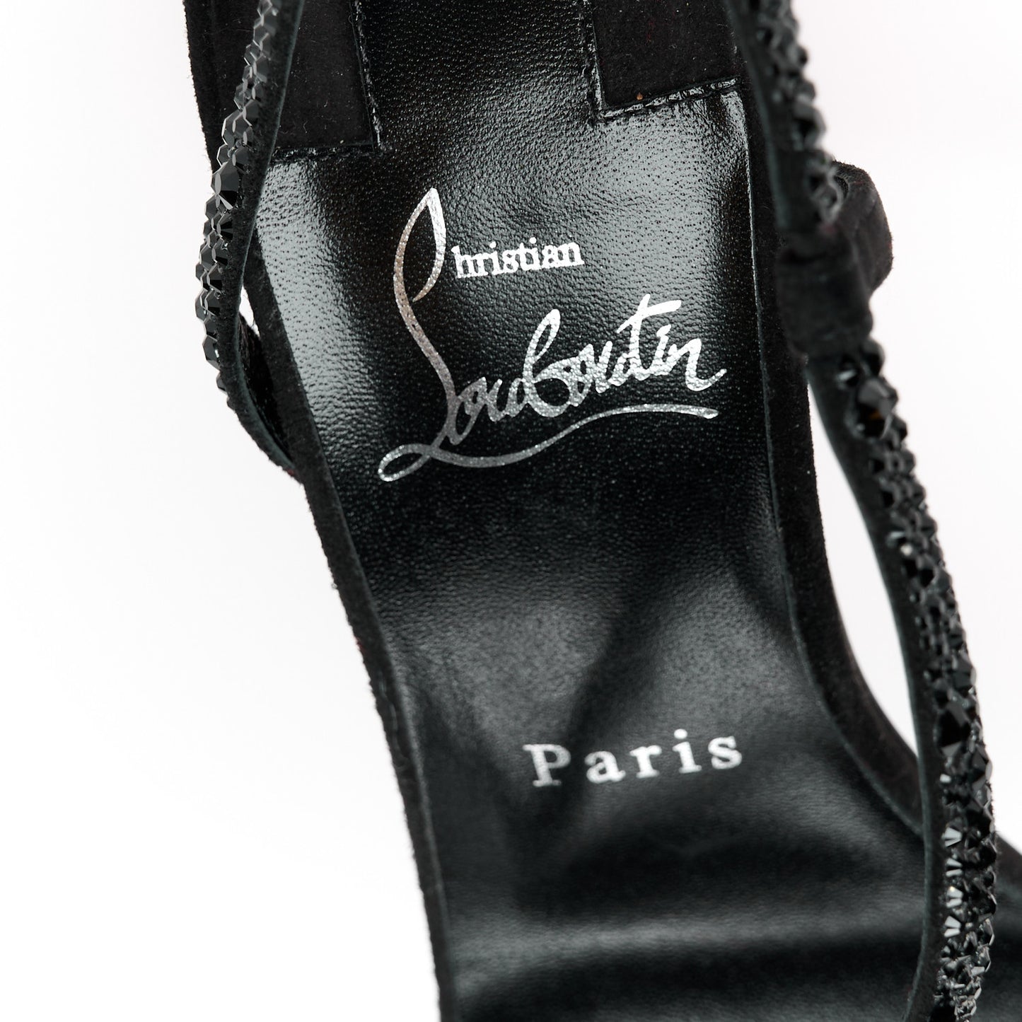 Crystal PVC Strass Rosalie 100 Sandals 37 Black Jet