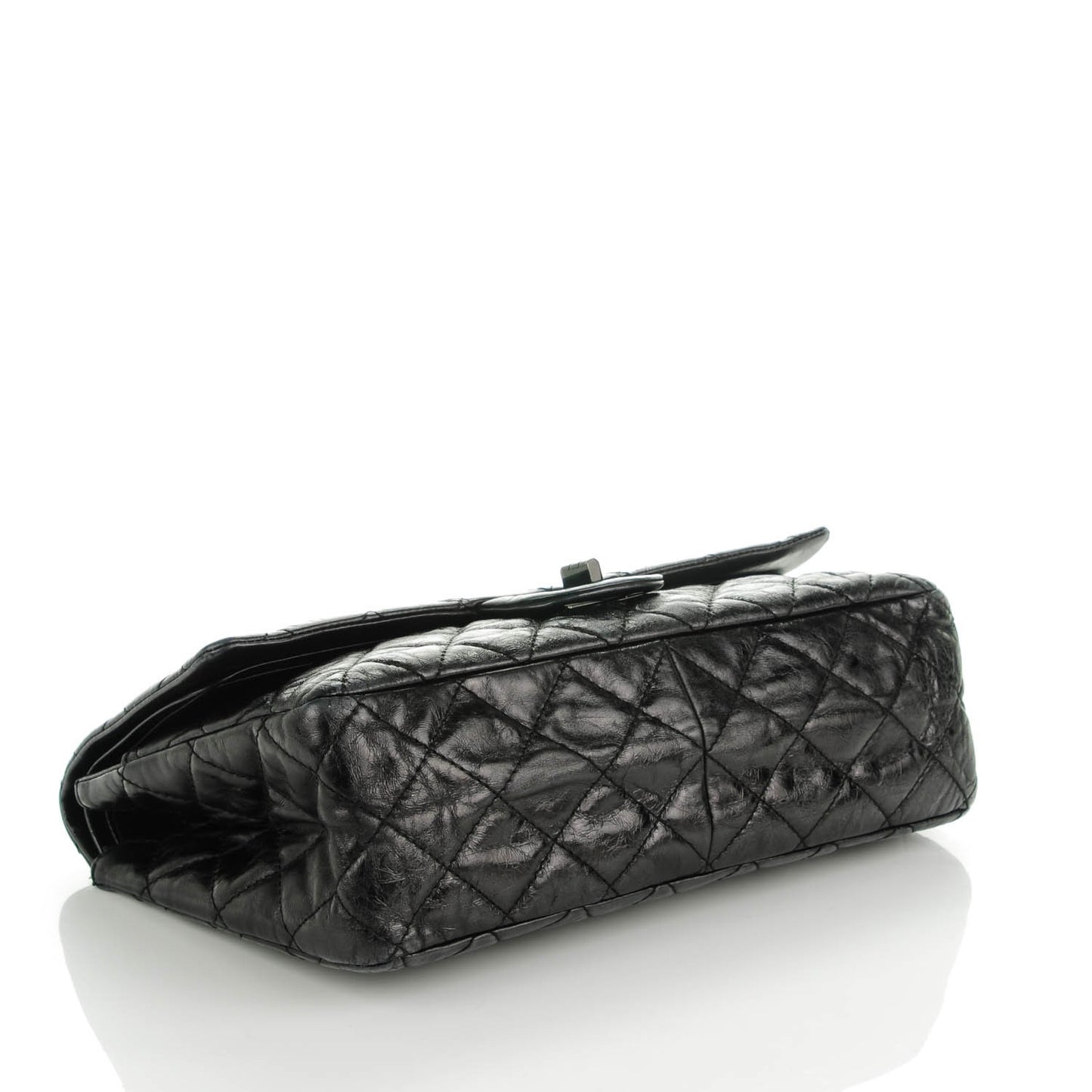 Aged Calfskin Quilted 2.55 Reissue 227 Flap Black