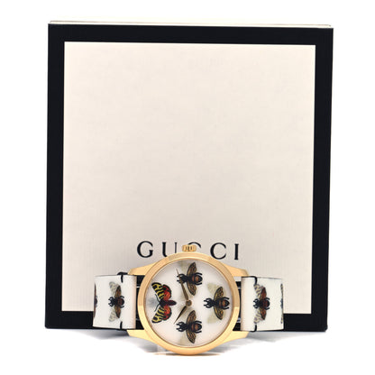 Gucci Stainless Steel Calfskin 38mm G-Timeless Bee Butterfly Hologram Quartz Watch 5 of 5