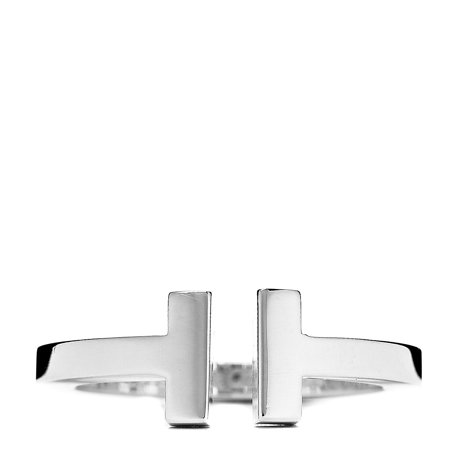 Tiffany Sterling Silver T Square Ring 56 7.5 1 of 4