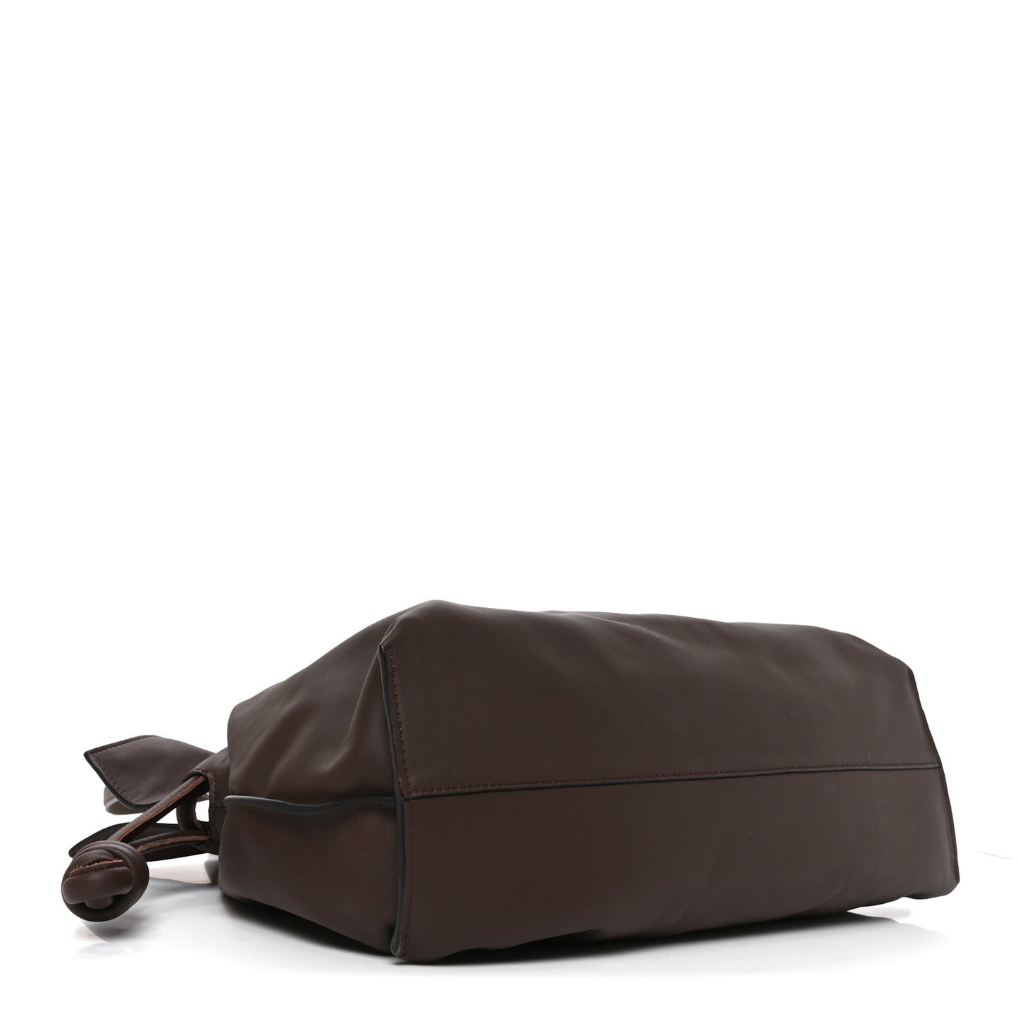Calfskin Large Flamenco Knot Bag Chocolate