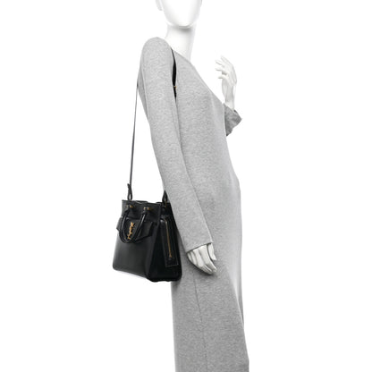 Saint Laurent Shiny Calfskin Small Uptown Tote Black 2 of 11