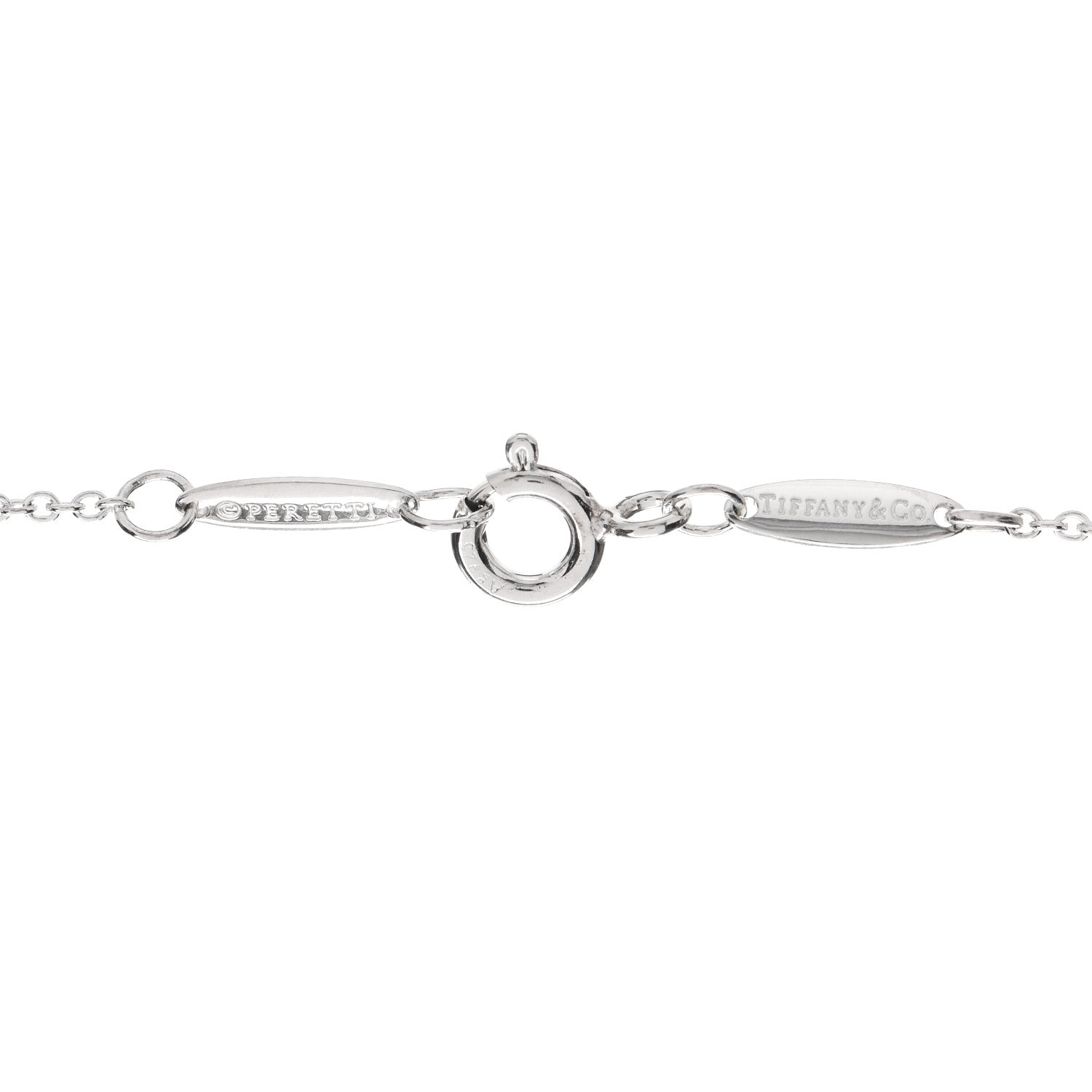 Tiffany Sterling Silver 18mm Elsa Peretti Bean Pendant Necklace 4 of 4