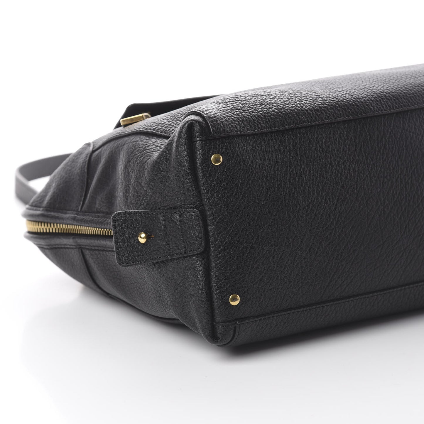 Grained Calfskin Brooke Satchel Black