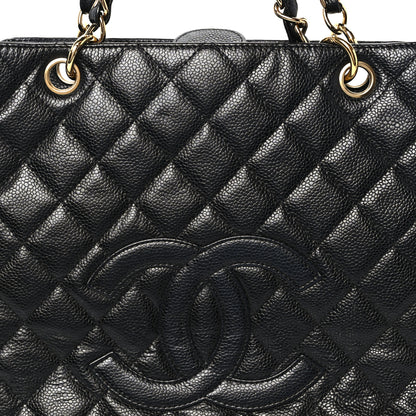 Chanel Caviar Quilted Petit Shopping Tote PST Black 7 of 9