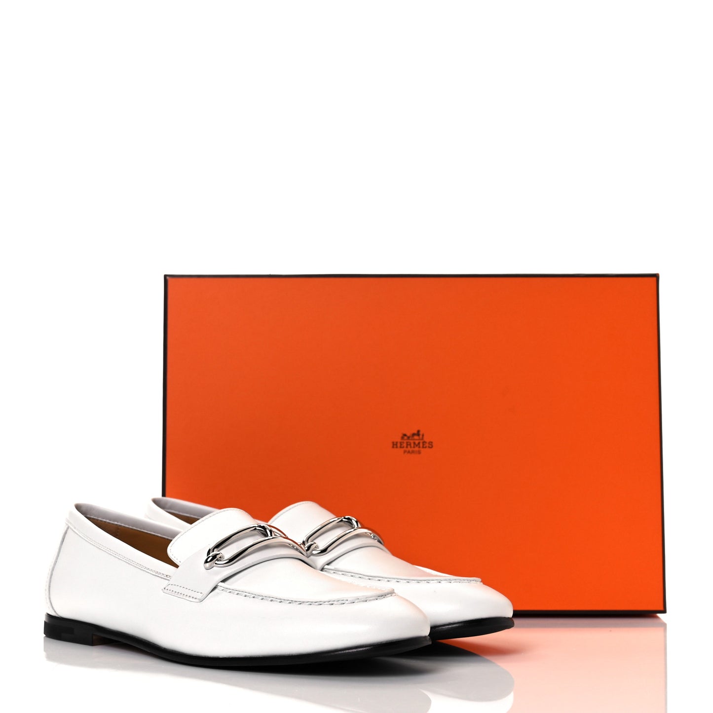 Calfskin Womens Colette Loafers 38 White