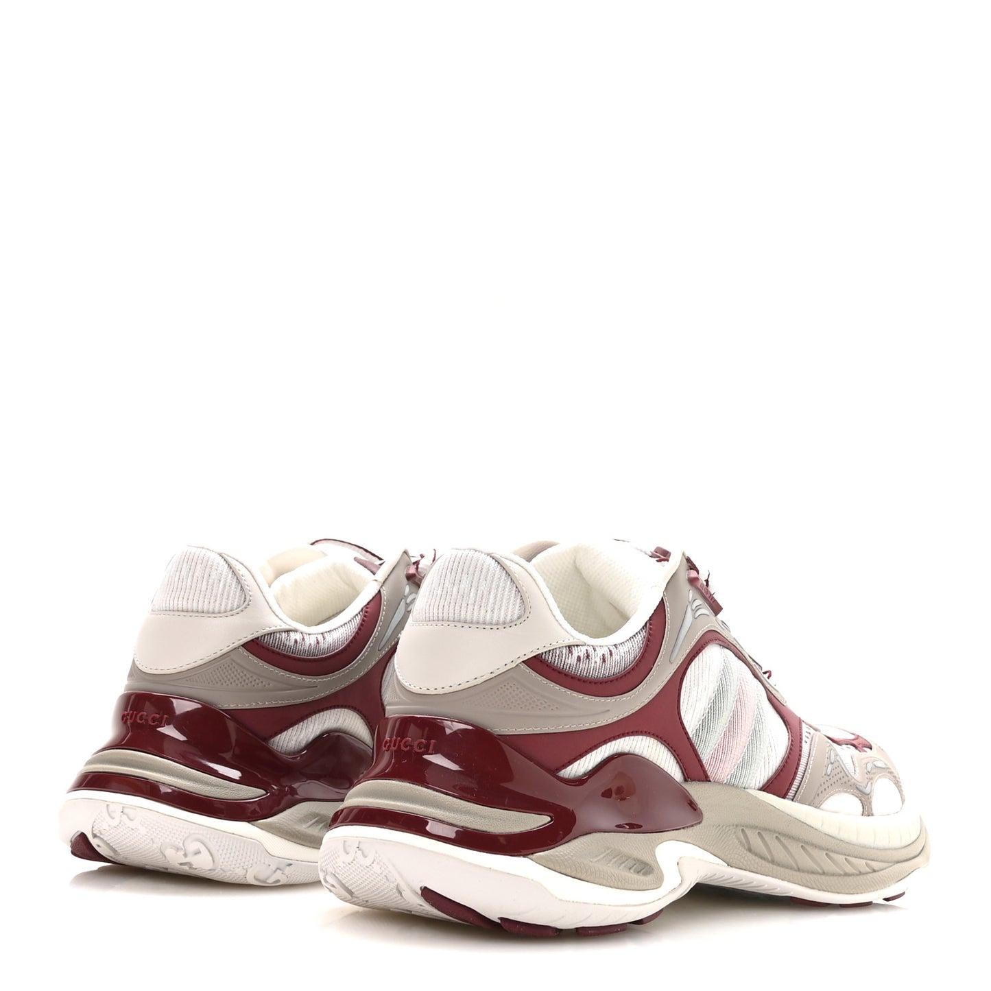 Calfskin Mesh Web Womens 2.0 Sneakers 9 Gray Rosso Ancora