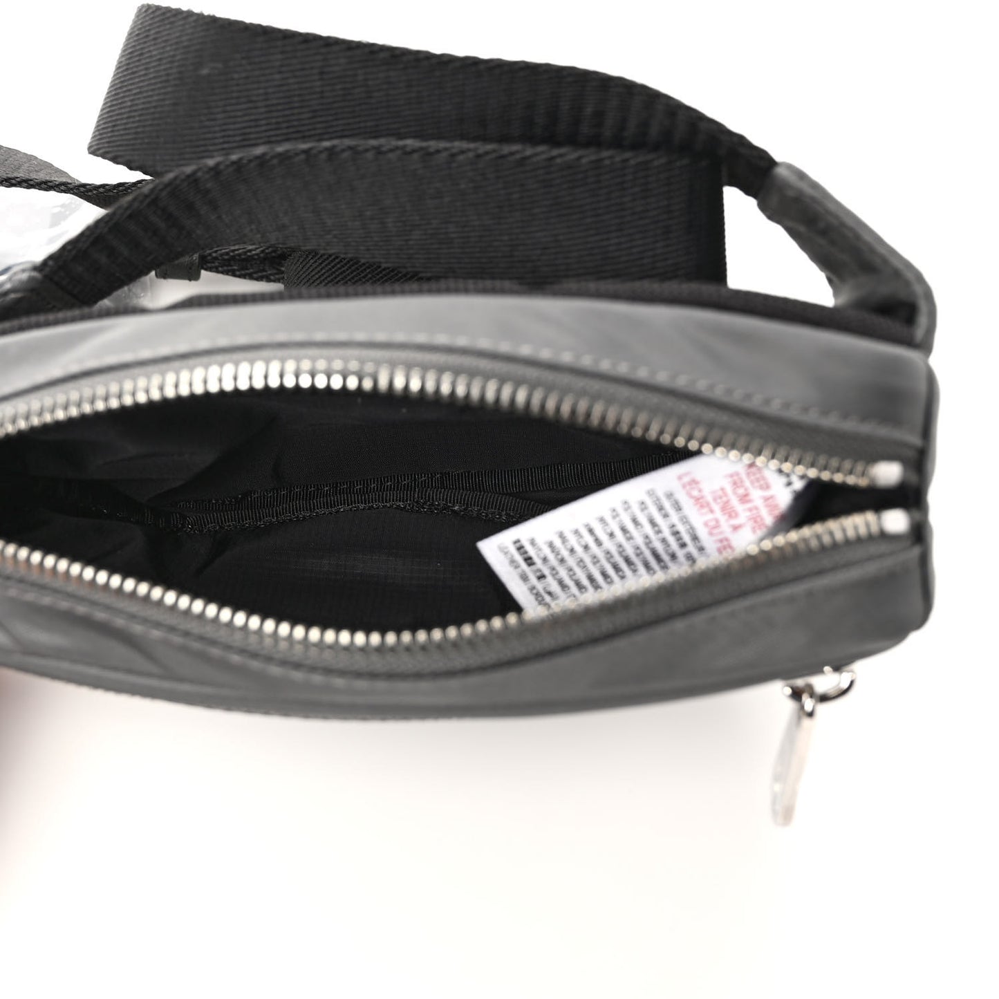 Econyl Logo Print Small Cannon Bum Bag Charcoal Grey