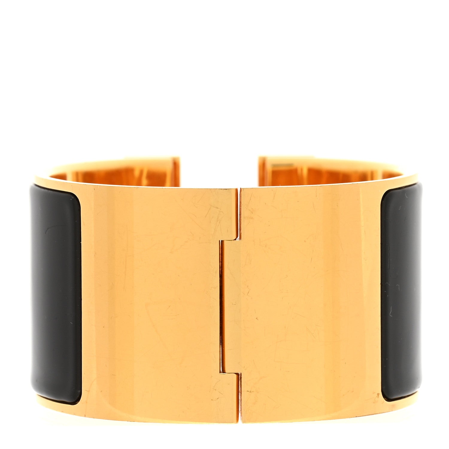 Hermes Enamel Extra Wide Clic Clac H Bracelet GM Black 3 of 4