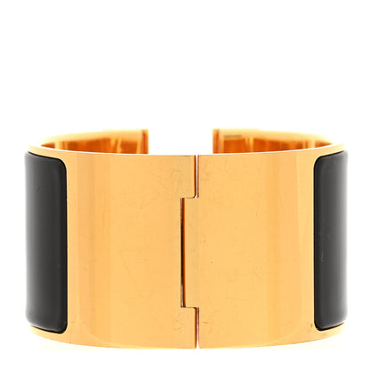Hermes Enamel Extra Wide Clic Clac H Bracelet GM Black 3 of 4