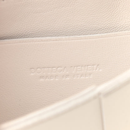 Bottega Veneta Lambskin Maxi Intrecciato Extra Mini Cassette Crossbody Bag White 6 of 9