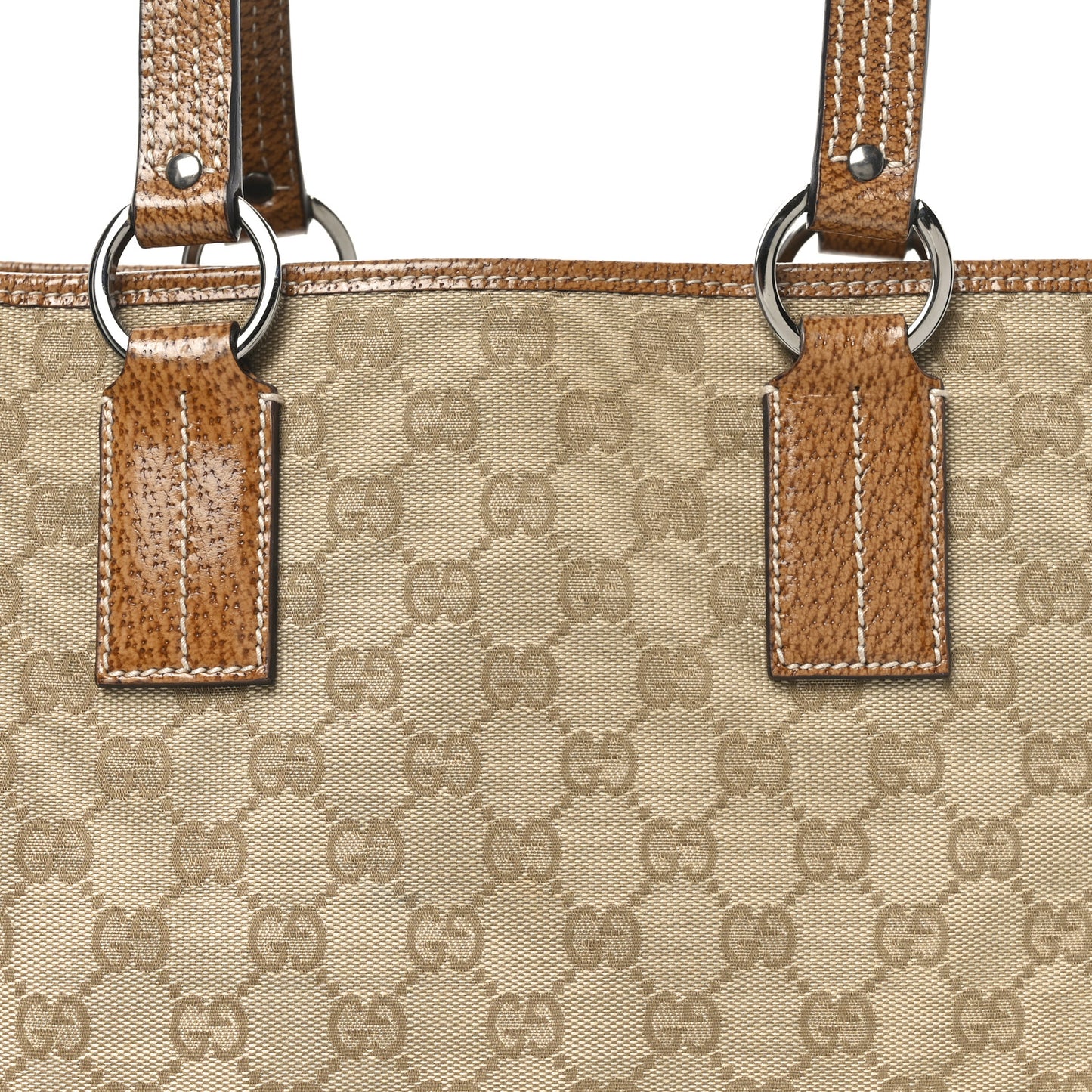 Monogram Medium Tote Beige Brown