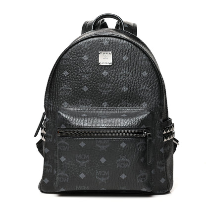 MCM Visetos Small Side Stud Stark Backpack Black 1 of 9