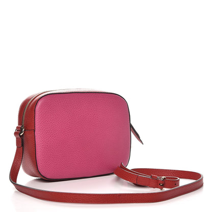 Gucci Dollar Calfskin Bi-Color Small Soho Disco Bag New Rosette Hibiscus Red 3 of 9