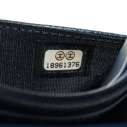 Chanel Caviar Timeless CC Wallet on Chain WOC Navy Blue 9 of 9