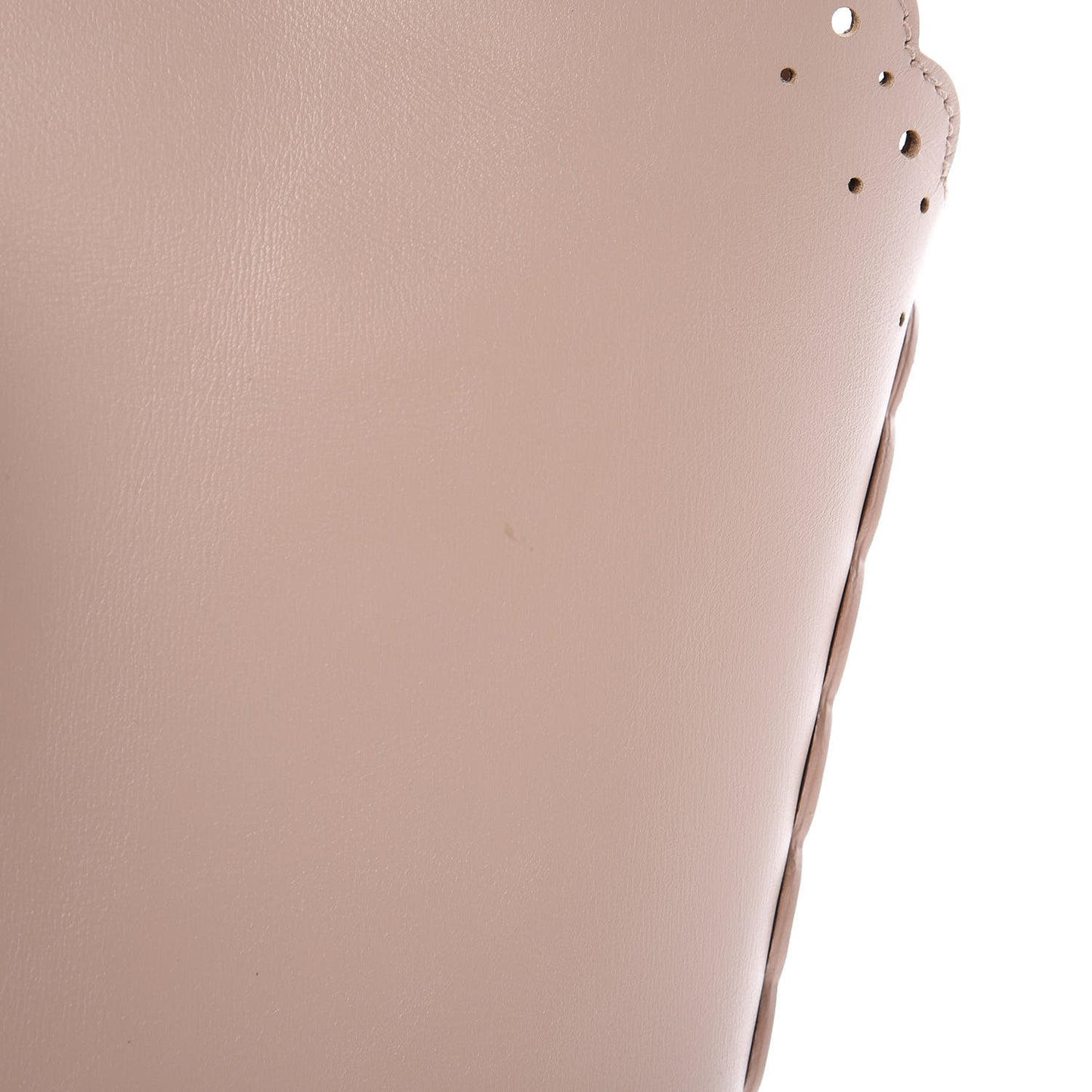 Calfskin Scalloped Trim Bag Blush