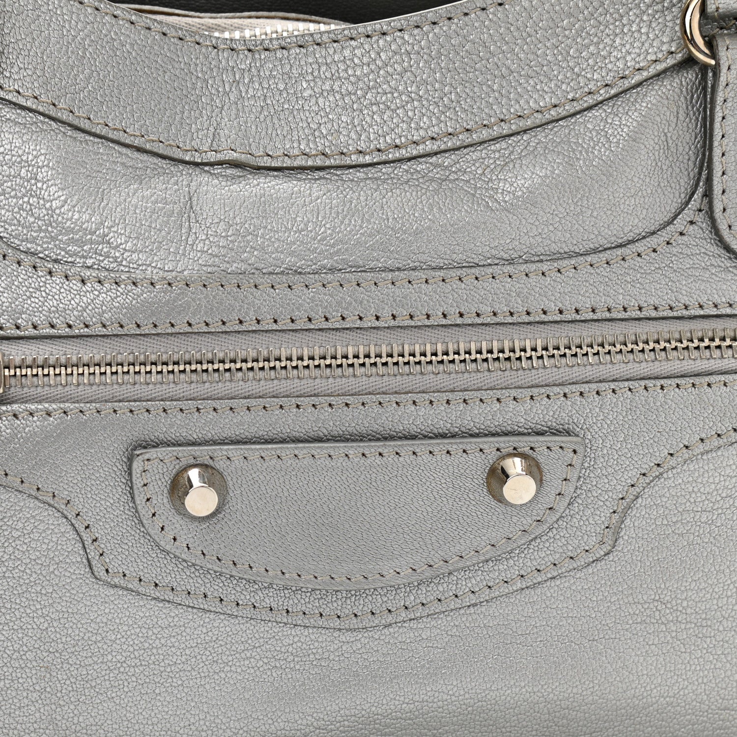 Balenciaga Pearlescent Goatskin Classic Palladium Hardware First Gris Gris Light 16 of 25