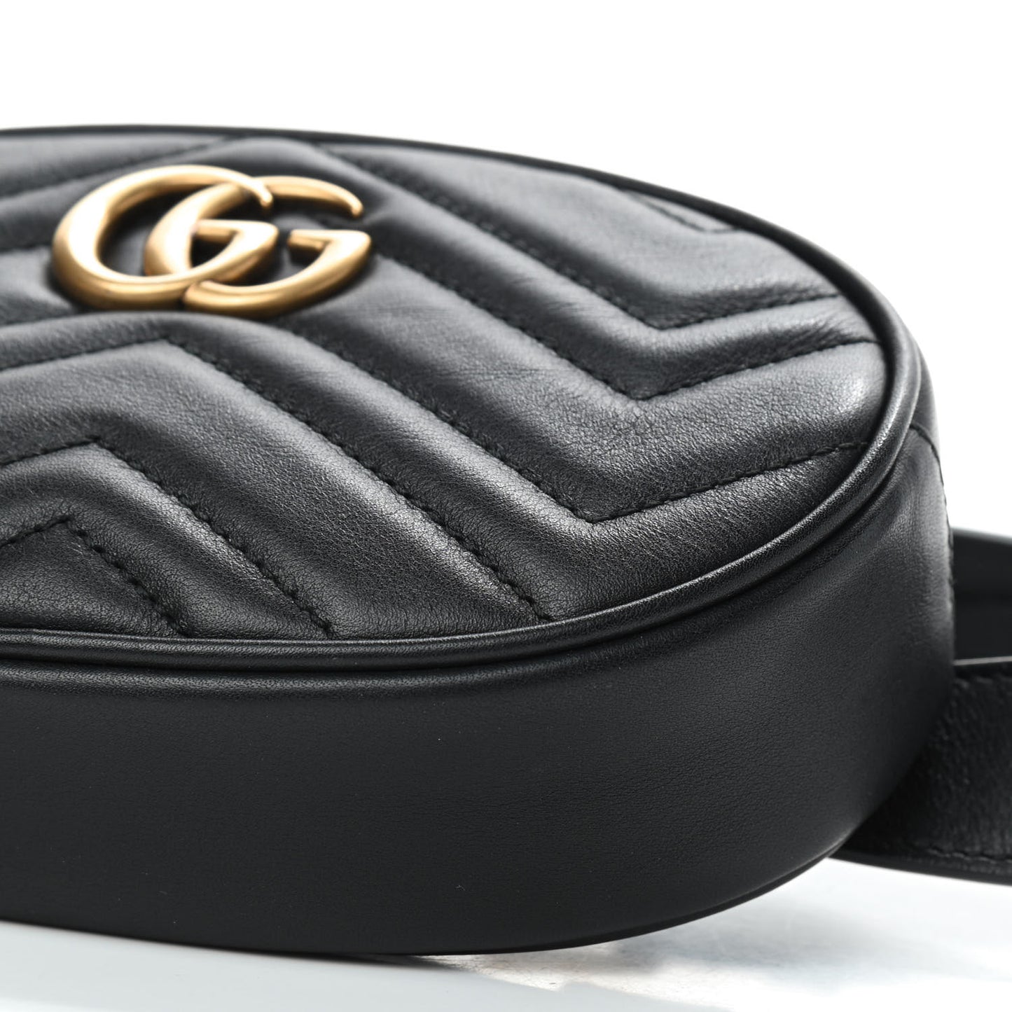 Calfskin Matelasse GG Marmont Belt Bag 75 30 Black