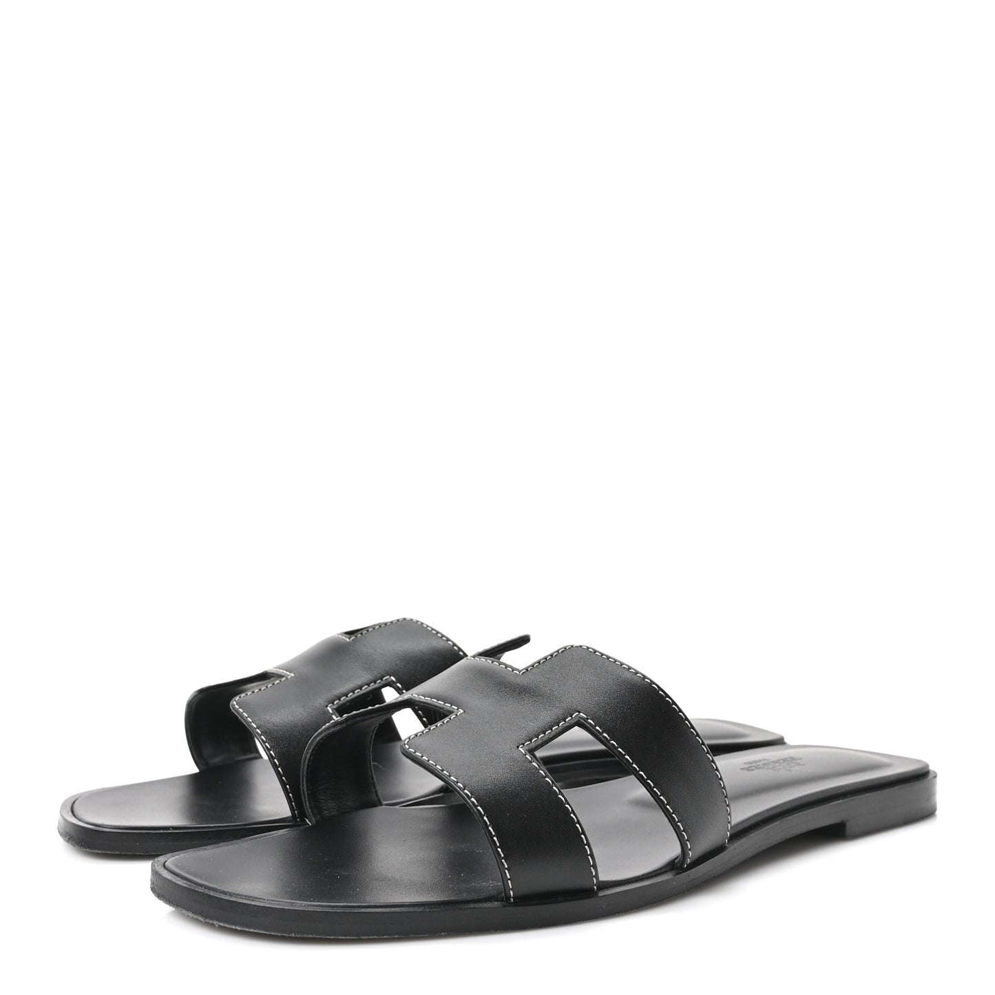 Box Calfskin Oran Sandals 40.5 Black